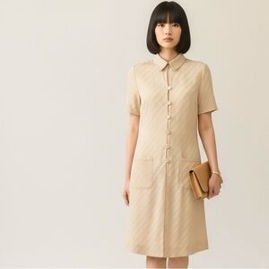 Vintage Akris Button Front Day Dress